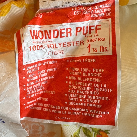 Vintage 70s sleeping bag, Wonder Puff, Adult size "Bundle Up" style bag - Picture 12 of 13